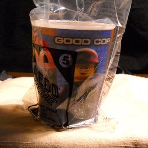 The Lego Movie 2013 McDonald's Holographic Cup Good Cop Bad Cop. NEVER opened